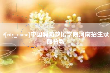 石家庄中国消防救援学院河南招生录取分数