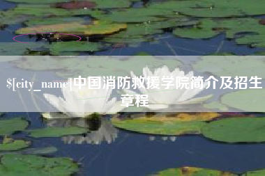 石家庄中国消防救援学院简介及招生章程