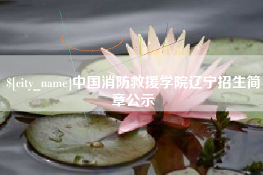 石家庄中国消防救援学院辽宁招生简章公示