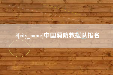 石家庄中国消防救援队报名