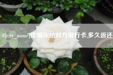 石家庄诈骗冻结对方银行卡,多久返还