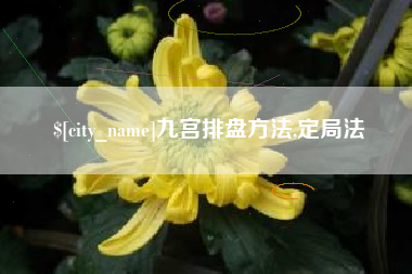 石家庄九宫排盘方法,定局法