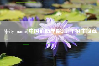 石家庄中国消防学院2024年招生简章