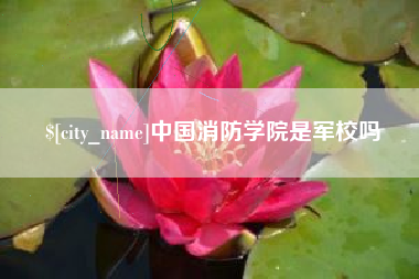 石家庄中国消防学院是军校吗