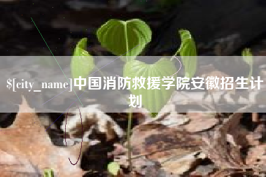 石家庄中国消防救援学院安徽招生计划