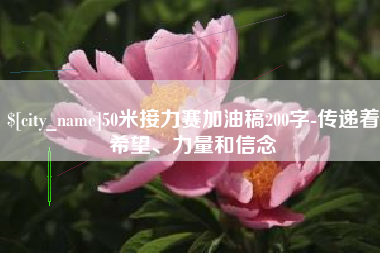 石家庄50米接力赛加油稿200字-传递着希望、力量和信念
