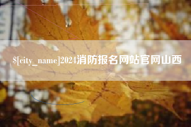 石家庄2024消防报名网站官网山西