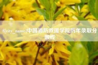 石家庄中国消防救援学院历年录取分数线