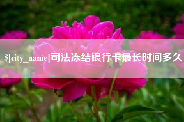 石家庄司法冻结银行卡最长时间多久