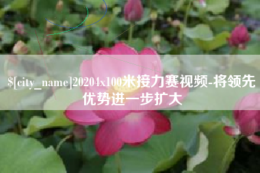 石家庄20204x100米接力赛视频-将领先优势进一步扩大
