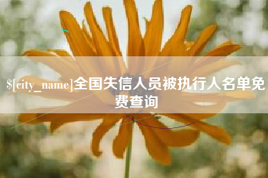 石家庄全国失信人员被执行人名单免费查询