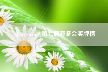 石家庄第七届亚冬会奖牌榜