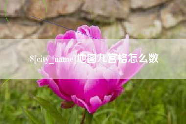 石家庄地图九宫格怎么数