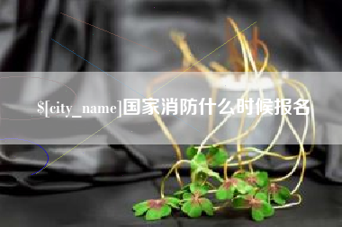 石家庄国家消防什么时候报名