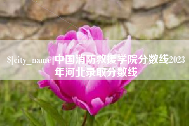 石家庄中国消防救援学院分数线2023年河北录取分数线