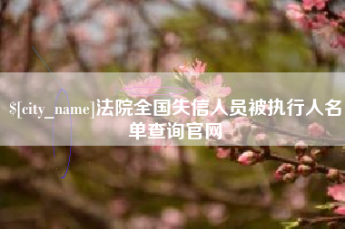 石家庄法院全国失信人员被执行人名单查询官网