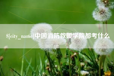 石家庄中国消防救援学院都考什么