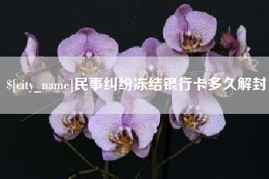 石家庄民事纠纷冻结银行卡多久解封