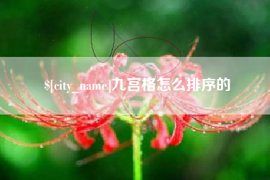 石家庄九宫格怎么排序的