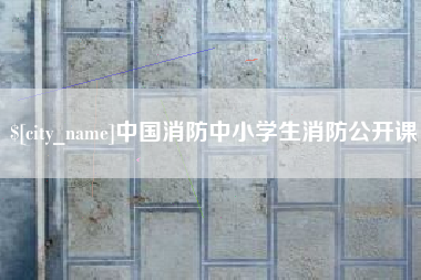 石家庄中国消防中小学生消防公开课