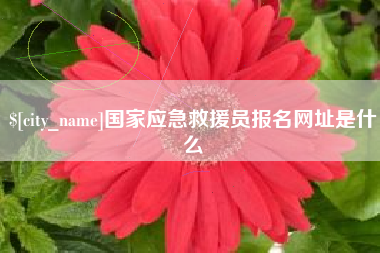 石家庄国家应急救援员报名网址是什么