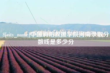 石家庄中国消防救援学院河南录取分数线是多少分
