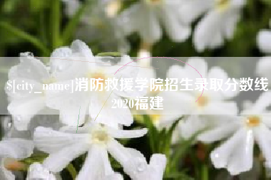 石家庄消防救援学院招生录取分数线2020福建