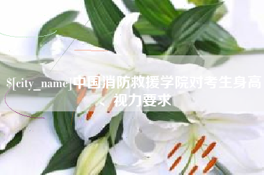 石家庄中国消防救援学院对考生身高、视力要求