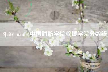 石家庄中国消防学院救援学院分数线