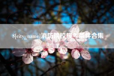 石家庄消防院校报考条件合集